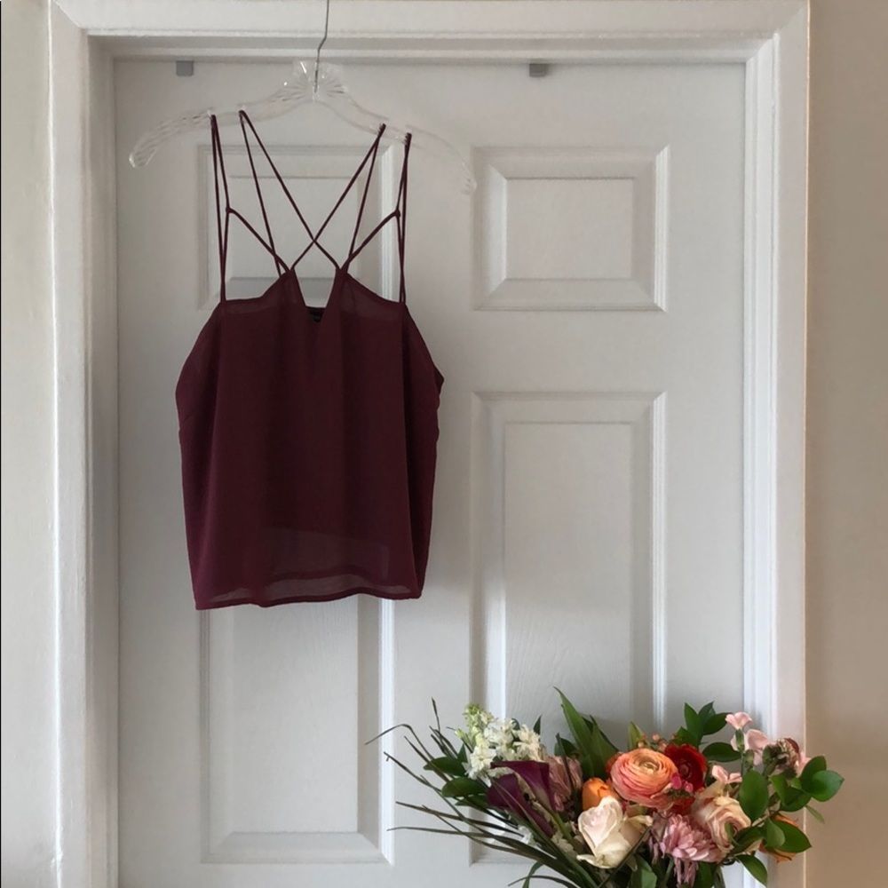 Burgundy Strappy Tank